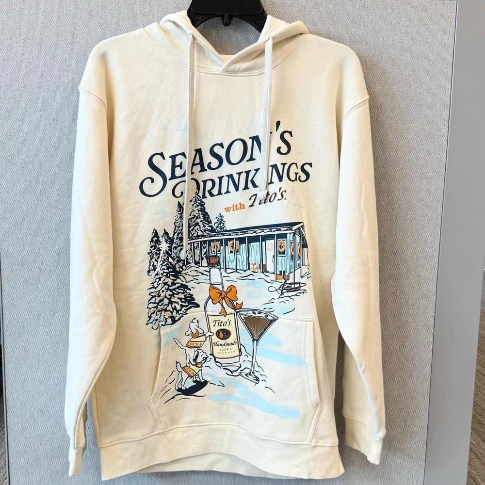 Cream Hoodie - Men's Sweatshirt - Picture 2 of 6